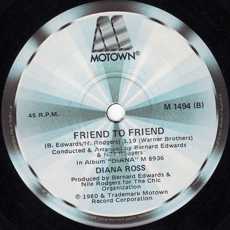 Diana Ross : Upside Down (7")