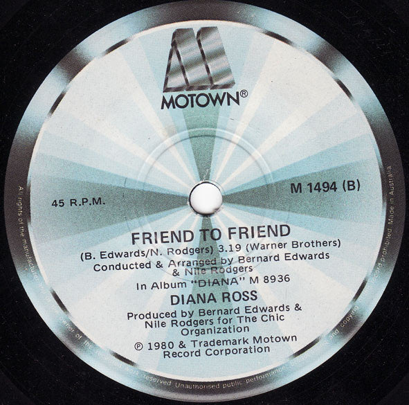 Diana Ross : Upside Down (7")