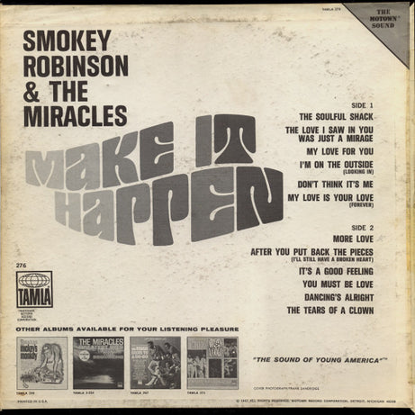 Smokey Robinson & The Miracles* : Make It Happen (LP, Album, RE)