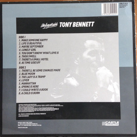 Tony Bennett : Unforgettable 16 Golden Classics (LP, Comp)