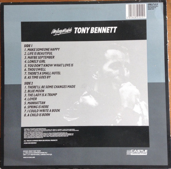 Tony Bennett : Unforgettable 16 Golden Classics (LP, Comp)