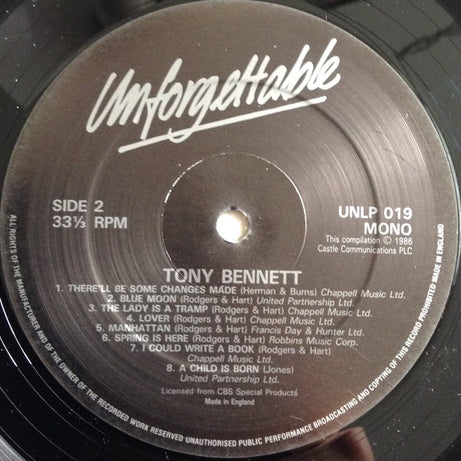 Tony Bennett : Unforgettable 16 Golden Classics (LP, Comp)
