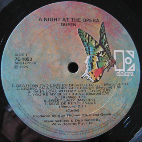 Queen : A Night At The Opera (LP, Album, Gat)