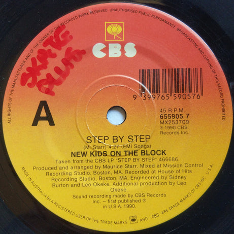 New Kids On The Block : Step By Step (7", Single)