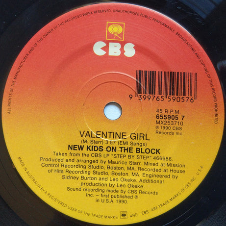 New Kids On The Block : Step By Step (7", Single)