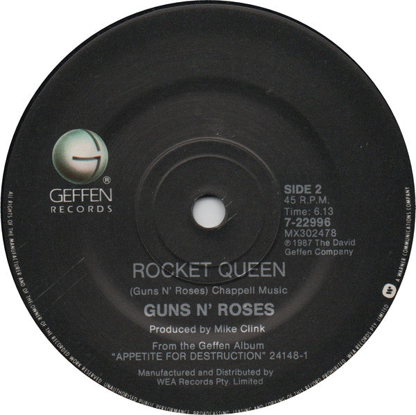 Guns N' Roses : Patience (7", Single)