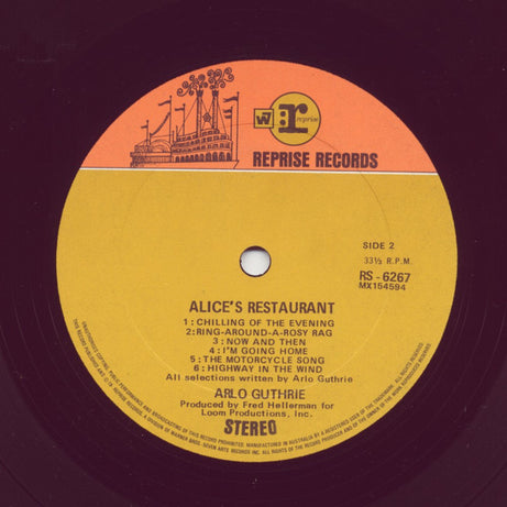 Arlo Guthrie : Alice's Restaurant (LP, Album, RP)