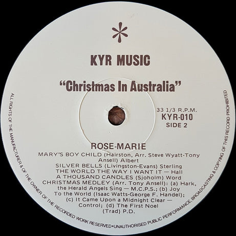 Rose-Marie Longe : Christmas In Australia (LP)
