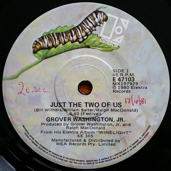 Grover Washington, Jr. : Just The Two Of Us (7", Single)