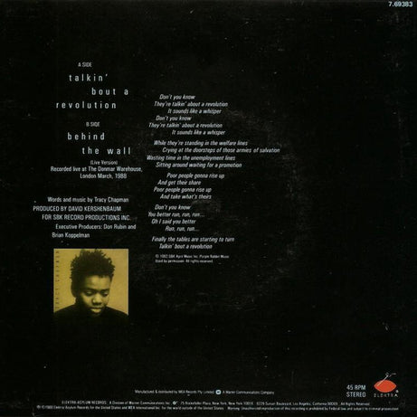 Tracy Chapman : Talkin' Bout A Revolution (7", Single)