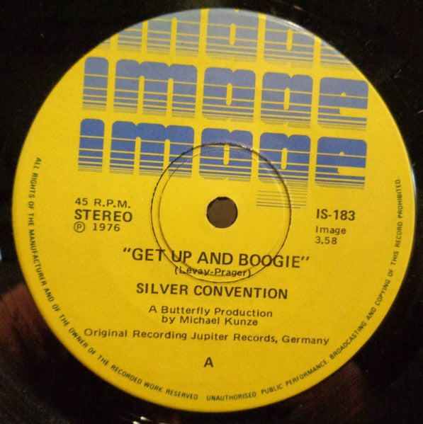 Silver Convention : Get Up And Boogie (7", Single)