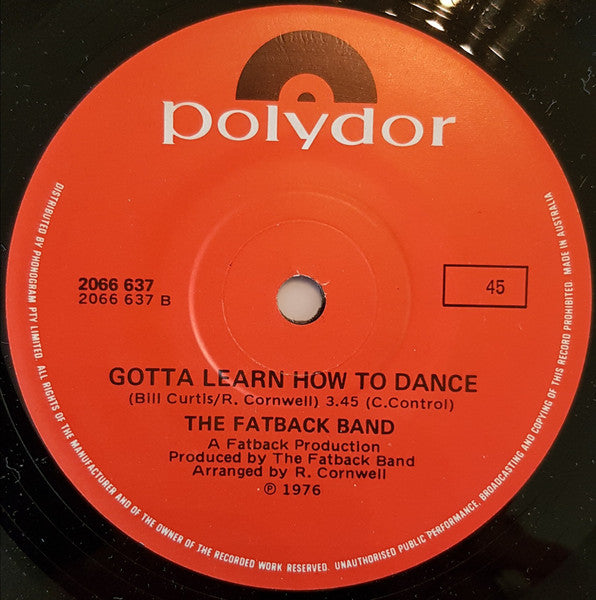 The Fatback Band : (Are You Ready) Do The Bus Stop (7", Single)