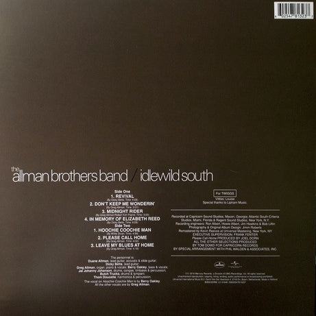 The Allman Brothers Band : Idlewild South (LP, Album, RE, RM, 180)