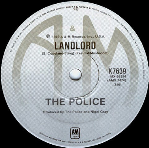 The Police : Message In A Bottle (7", Single)