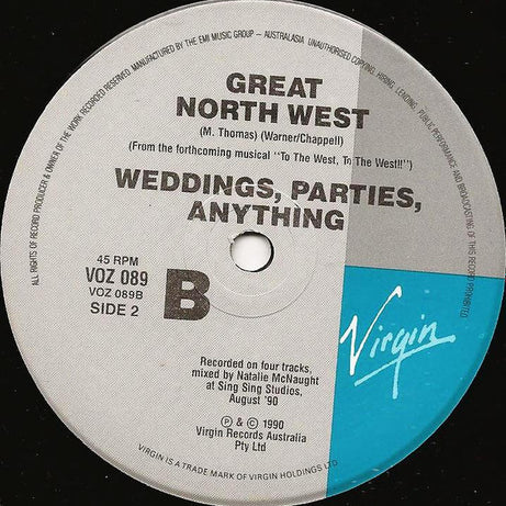 Weddings, Parties, Anything : Reckless (7", Single)