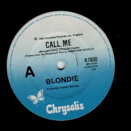 Blondie / Giorgio Moroder : Call Me (7", Single)