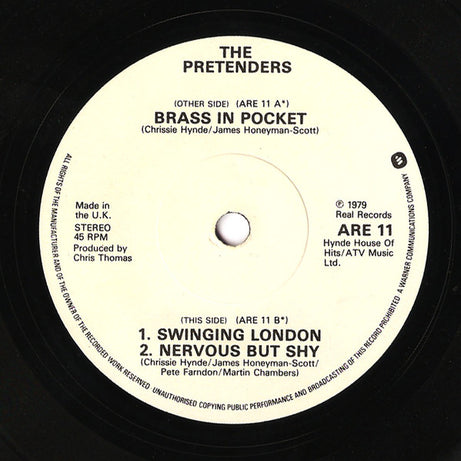 The Pretenders : Brass In Pocket (7", Single, Pap)