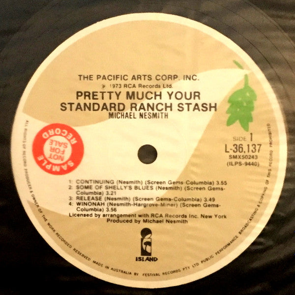Michael Nesmith : Pretty Much Your Standard Ranch Stash (LP, Album, RE, Gat)