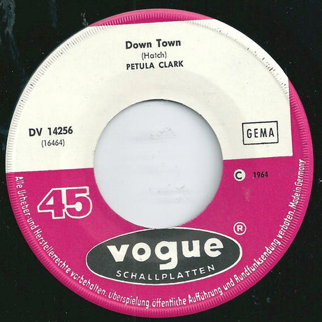Petula Clark : Down Town (7", Single)