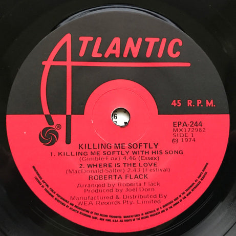 Roberta Flack : Killing Me Softly (7", EP)
