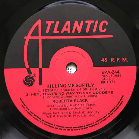 Roberta Flack : Killing Me Softly (7", EP)
