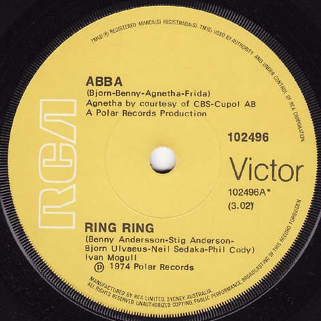 ABBA, Björn & Benny, Agnetha & Anni-Frid : Ring Ring (7")