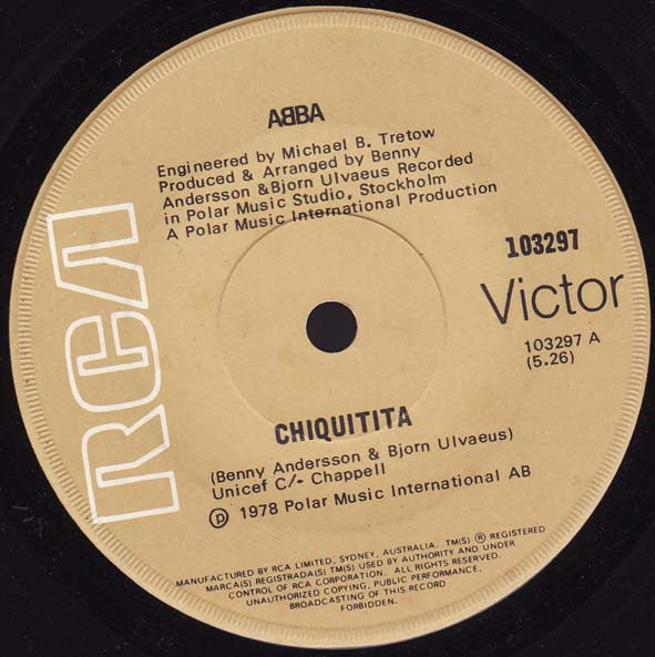 ABBA : Chiquitita (7", Single)