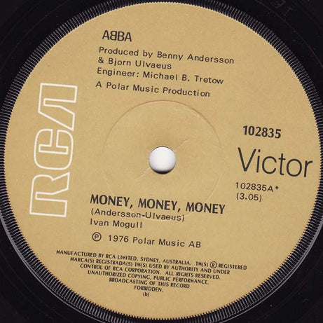 ABBA : Money, Money, Money (7", Single)