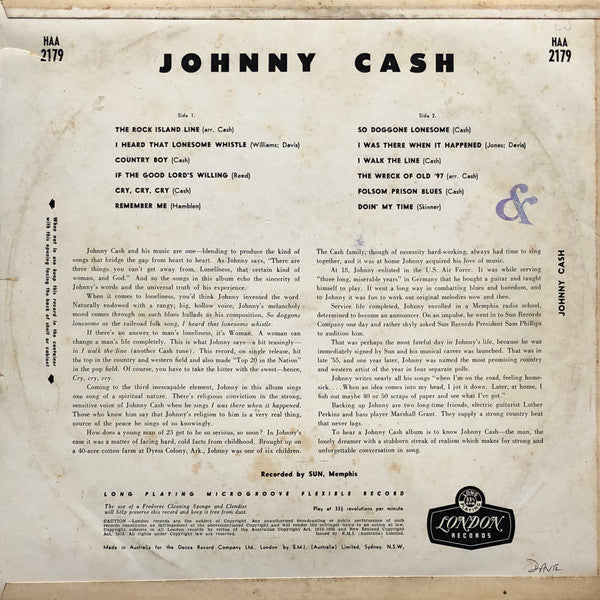 Johnny Cash : With His Hot And Blue Guitar (LP, Album)