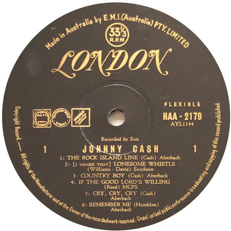 Johnny Cash : With His Hot And Blue Guitar (LP, Album)