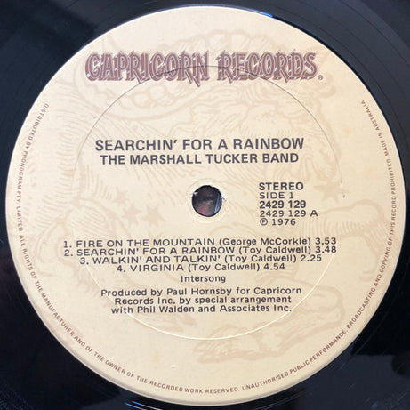 The Marshall Tucker Band : Searchin' For A Rainbow (LP, Album)