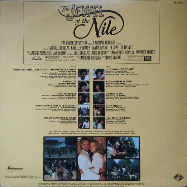Various : The Jewel Of The Nile (Music From The 20th Century Fox Motion Picture Soundtrack) (LP, Comp)