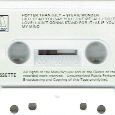Stevie Wonder : Hotter Than July (Cass, Album)