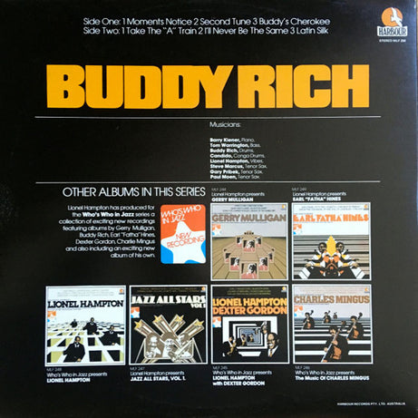 Buddy Rich : Lionel Hampton Presents Buddy Rich (LP)