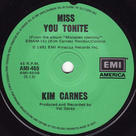 Kim Carnes : Bette Davis Eyes (7", Single)