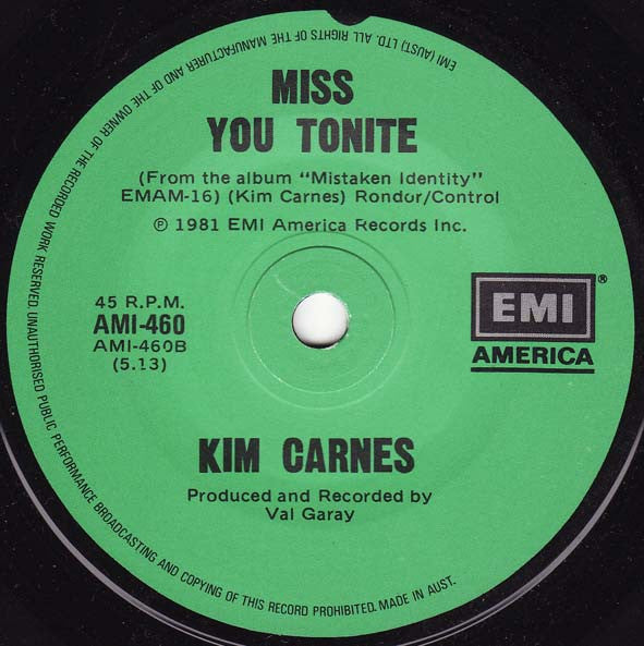 Kim Carnes : Bette Davis Eyes (7", Single)
