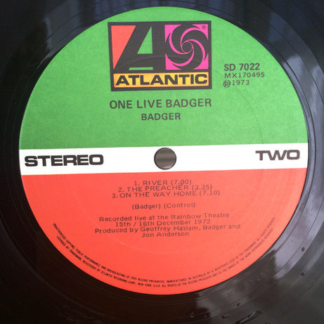 Badger (5) : One Live Badger (LP, Gat)