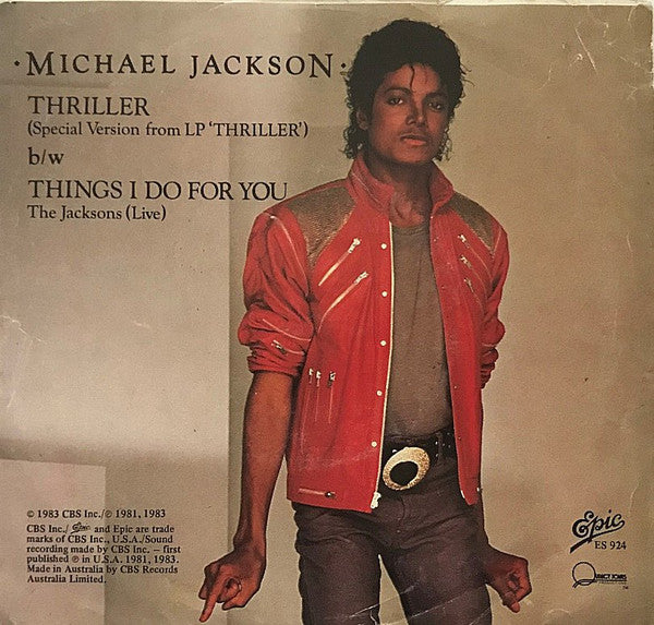 Michael Jackson : Thriller (7", Single)