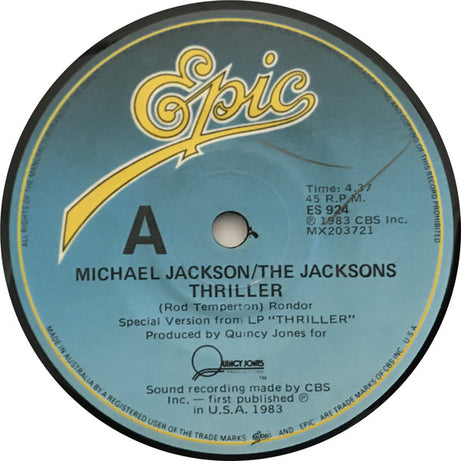 Michael Jackson : Thriller (7", Single)