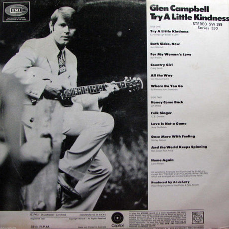 Glen Campbell : Try A Little Kindness (LP, Album, Aus)