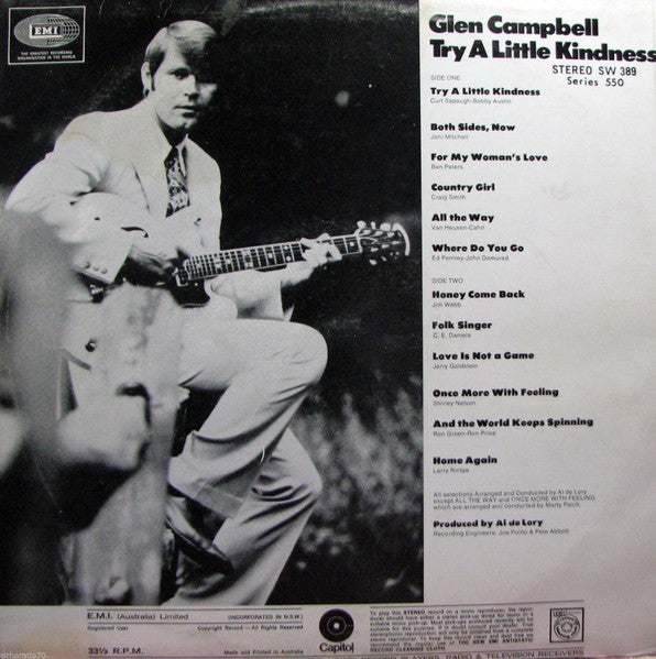 Glen Campbell : Try A Little Kindness (LP, Album, Aus)