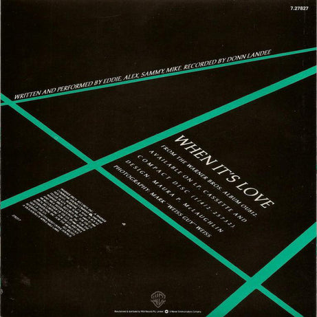 Van Halen : When It's Love (7", Single, Pic)