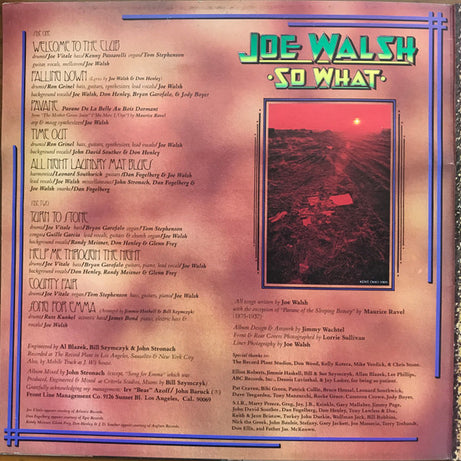 Joe Walsh : So What (LP, Album, Gat)