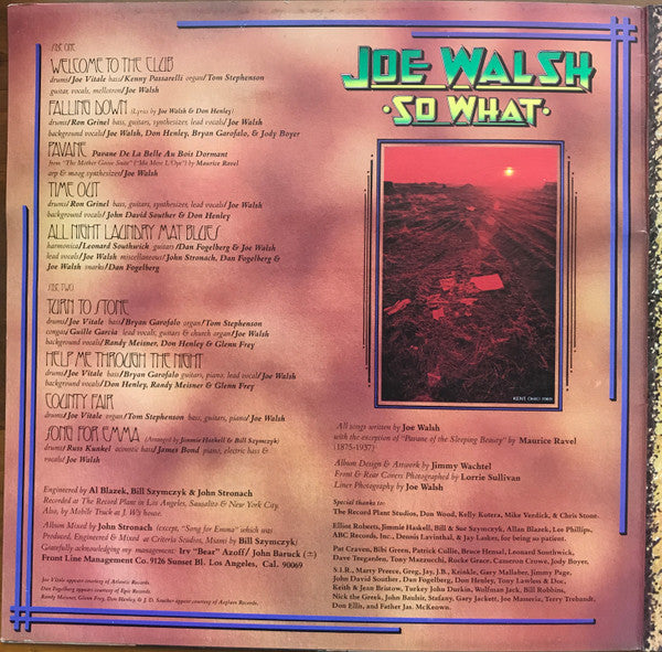 Joe Walsh : So What (LP, Album, Gat)