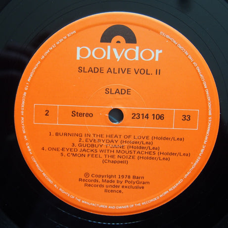 Slade : Slade Alive Vol Two (LP, Album)
