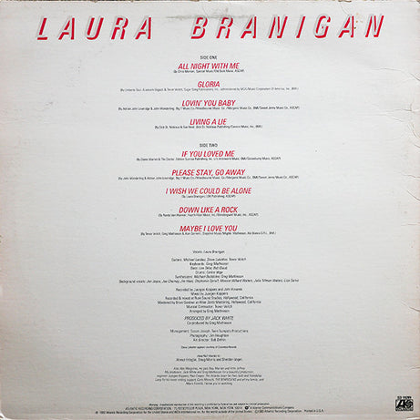 Laura Branigan : Branigan (LP, Album, Eur)