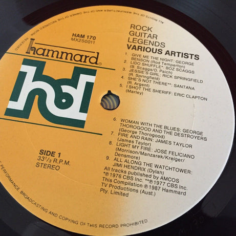 Various : Rock Guitar Legends (LP, Comp)
