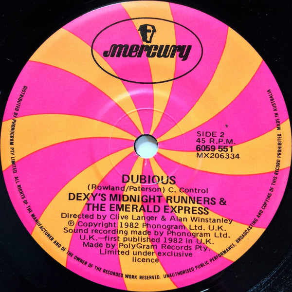 Dexys Midnight Runners & The Emerald Express : Come On Eileen (7", Single)