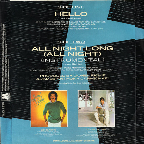 Lionel Richie : Hello (7", Single, SW )