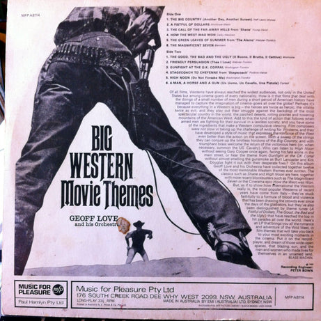 Geoff Love & His Orchestra : Big Western Movie Themes (LP)